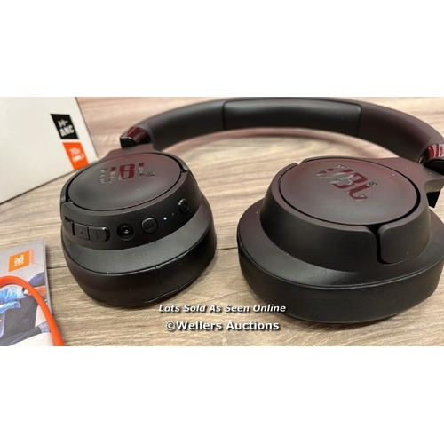 8218 - JBL TUNE 770 NC ADAPTIVE NOISE CANCELLING BLUE TOOTH OVER EAR HEADPHONES / MINIMAL, IF ANY SIGNS OF ... 