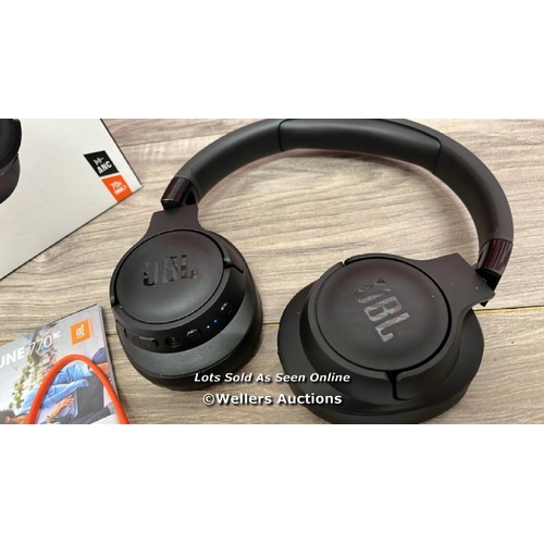 8218 - JBL TUNE 770 NC ADAPTIVE NOISE CANCELLING BLUE TOOTH OVER EAR HEADPHONES / MINIMAL, IF ANY SIGNS OF ... 