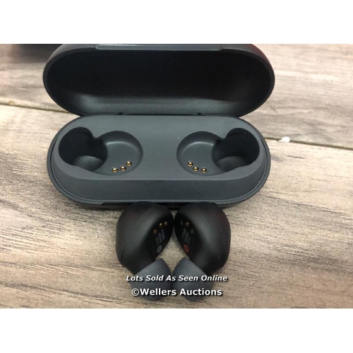 8223 - SONY WF-C700N NOISE CANCELLING IN-EAR HEADPHONES / POWERS UP, DOES NOT CONNECT TO BLUETOOTH, MINIMAL... 