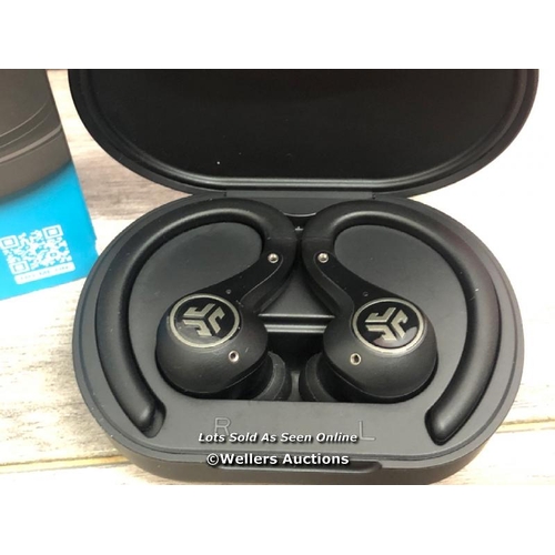 8230 - JLAB EPIC AIR SPORT ANC TRUE WIRELESS EARBUDS IN BLACK / POWERS UP & CONNECTS TO BLUETOOTH WITH SOUN... 