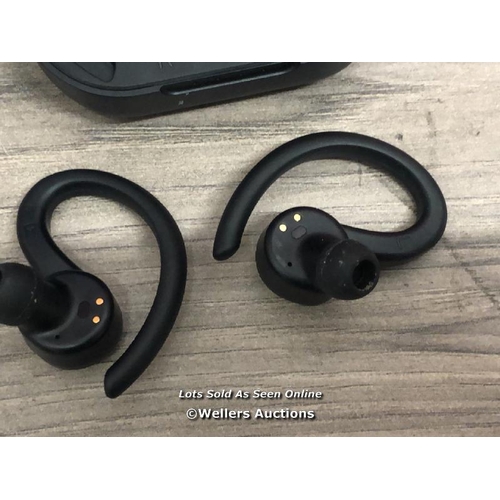 8231 - JLAB EPIC AIR SPORT ANC TRUE WIRELESS EARBUDS IN BLACK / POWERS UP & CONNECTS TO BLUETOOTH WITH SOUN... 