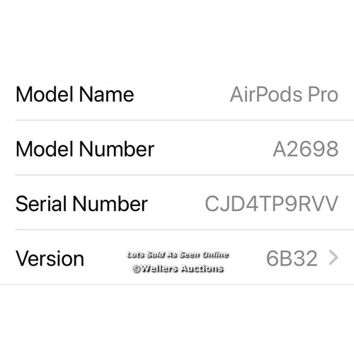 8240 - APPLE AIRPODS / 2ND GEN / WITH CHARGING CASE / MV7N2ZMA / POWERS UP & CONNECTS TO BLUETOOTH WITH SOU... 