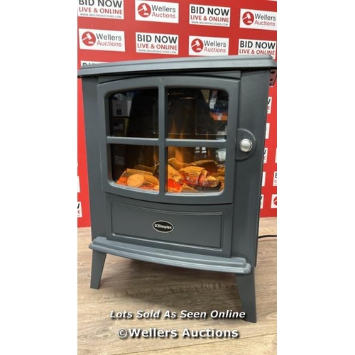 8274 - DIMPLEX BRAYFORD SLATE OPTIFLAME ELECTRIC STOVE / APPEARS NEW, WITHOUT BOX / POWERS UP & HEATS UP / ... 