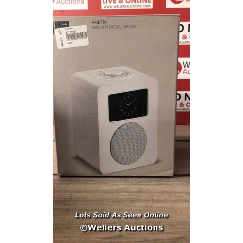 8282 - JOHN LEWIS ARIETTA DAB/DAB+/FM RADIO WITH WIRELESS CONNECTIVITY, WHITE / POWERS UP & APPEARS FUNCTIO... 