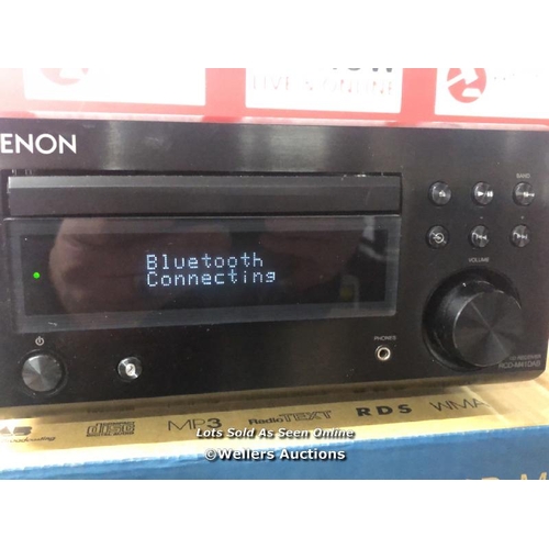 8284 - DENON D-M41DAB DAB/DAB+/FM/CD BLUETOOTH MICRO SYSTEM, BLACK / POWERS UP, MINIMAL SIGNS OF USE  / A23