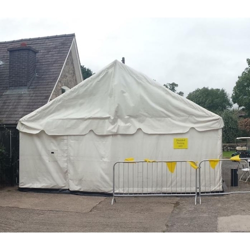 100 - LARGE EVENTS MARQUEE, CONTENTS INCL. ROOF, SIDE WALLS, LARGE QTY OF PLASTIC CLIP FLOORING, IMAGES SH... 