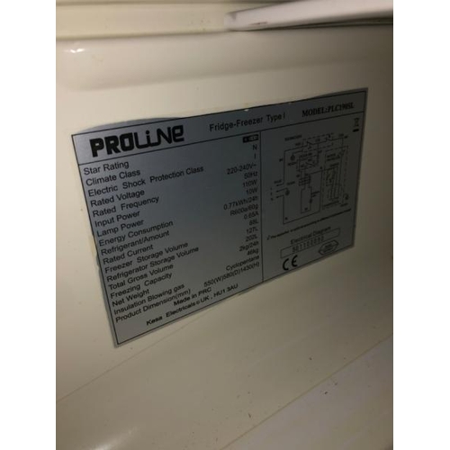 41 - PROLINE PLC190SL UPFRIGHT FRIDGE FREEZER, 240V, 142CM (H) X 54CM (W) X 55CM (D) / LOT LOCATION: LLAN... 