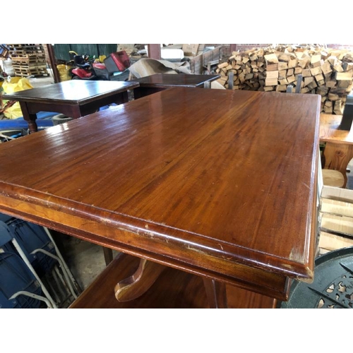 59 - DINING TABLE ON 4X LEG BASE, 75CM (H) X 130CM (H) X 80CM (D) / LOT LOCATION: LLANSANTFFRAID, POWYS, ... 