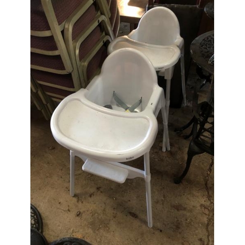 82 - 2X BEBE STYLE BABIES CHAIRS, 90CM (H) / LOT LOCATION: LLANSANTFFRAID, POWYS, WALES