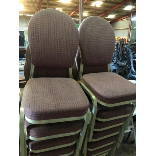 83 - 14X CHAIRS WITH CUSHIONED UPHOLSTERY, 95CM (H) X 40CM (W) X 45CM (D) / LOT LOCATION: LLANSANTFFRAID,... 