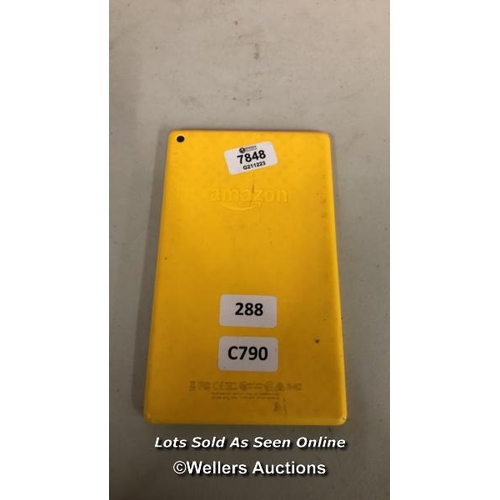 3006 - AMAZON FIRE HD 8 - 8TH GEN (2018) / L5S83A / SCREEN DAMAGED / RESTORED TO FACTORY DEFAULTS [0]