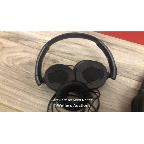 8022 - SONY WH-1000XM4 WIRELESS HEADPHONES AND SONY MDR-ZX110AP HEADPHONES, BOTH UNTESTED  / T52