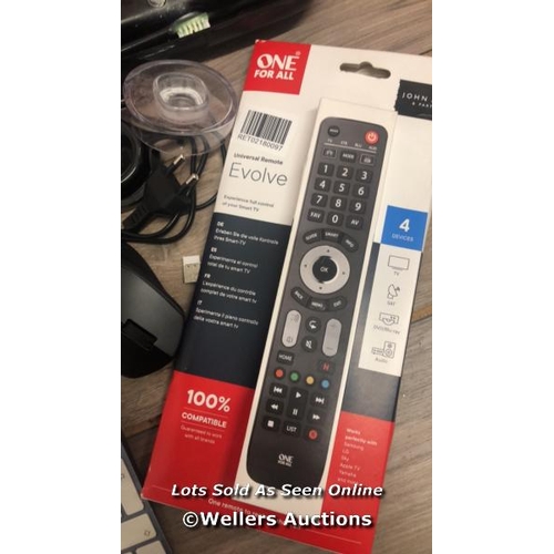 8023 - MIXED ELECTRICALS INCLUDING APPLE KETYBOARDS, REMOTE CONTROLS, LAPTOP CHARGER, SONY EARPHONES AND EA... 