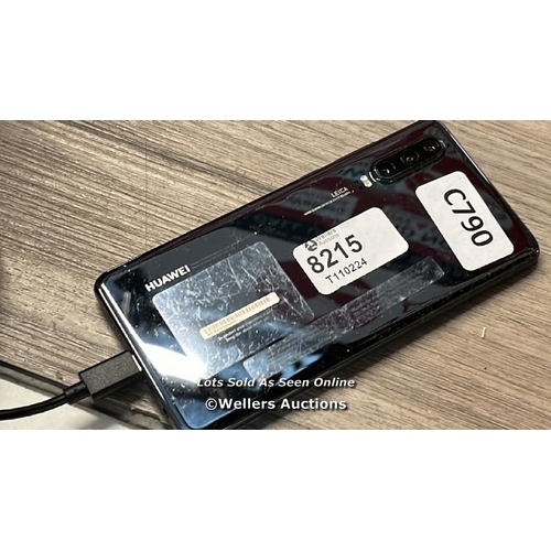 8215 - HUAWEI P30 / ELE-109 / IMEI: 868161042443102 / POWERS UP / SEE IMAGESS FOR CONDITION / CONNECTED TO ... 