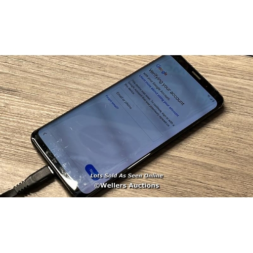 8217 - SAMSUNG GALAXY S9 / SM-G960F / IMEI: 353467102010059 / POWERS UP / SEE IMAGESS FOR CONDITION / CONNE... 