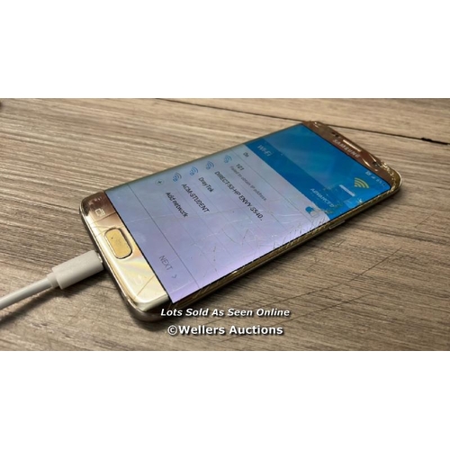 8229 - SAMSUNG GALAXY S7 EDGE / SM-G935A / IMEI: 352330080618064 / SEE IMAGESS FOR CONDITION / - CRACKED SC... 