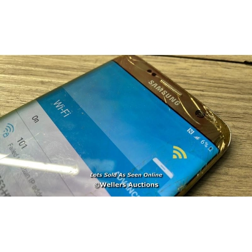 8229 - SAMSUNG GALAXY S7 EDGE / SM-G935A / IMEI: 352330080618064 / SEE IMAGESS FOR CONDITION / - CRACKED SC... 