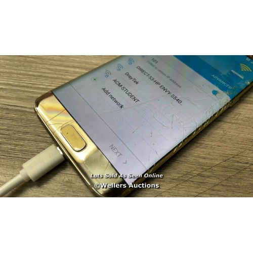 8229 - SAMSUNG GALAXY S7 EDGE / SM-G935A / IMEI: 352330080618064 / SEE IMAGESS FOR CONDITION / - CRACKED SC... 