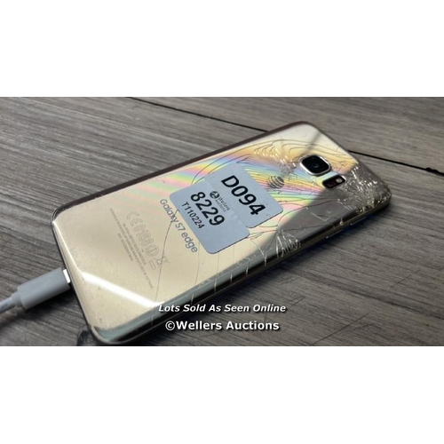 8229 - SAMSUNG GALAXY S7 EDGE / SM-G935A / IMEI: 352330080618064 / SEE IMAGESS FOR CONDITION / - CRACKED SC... 