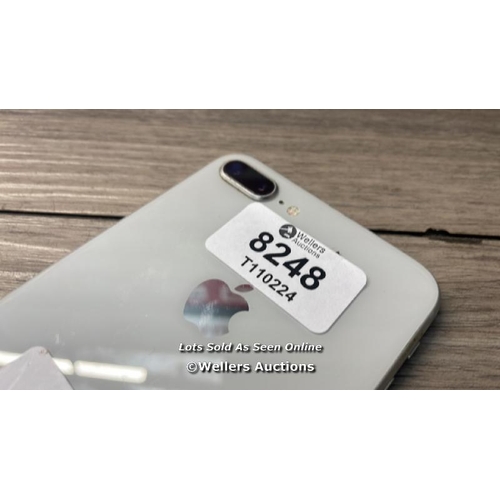 8248 - APPLE IPHONE 8 PLUS / A1897 / IMEI: 359402087600180 / POWERS UP / SEE IMAGESS FOR CONDITION / CONNEC... 