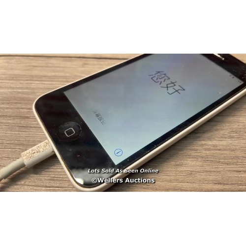 8261 - APPLE IPHONE 5C / A1507 / IMEI: 358832050155898 / POWERS UP / SEE IMAGES FOR CONDITION / I-CLOUD ACT... 