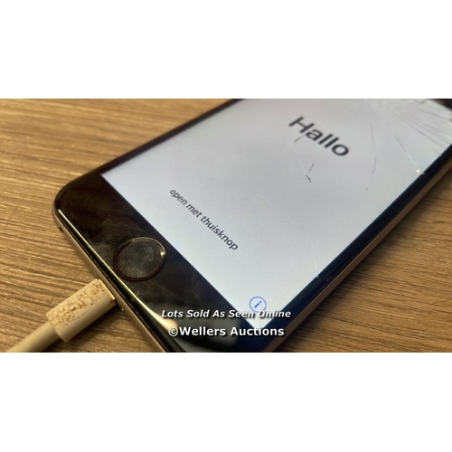 8265 - APPLE IPHONE 6 / A1586 / IMEI: 356958065073230 / POWERS UP / SEE IMAGES FOR CONDITION - CRACKED SCRE... 