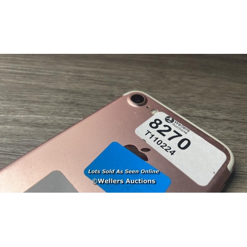 8270 - APPLE IPHONE 7 / A1778 / IMEI: 356557082808519 / POWERS UP / SEE IMAGES FOR CONDITION - CRACKED SCRE... 