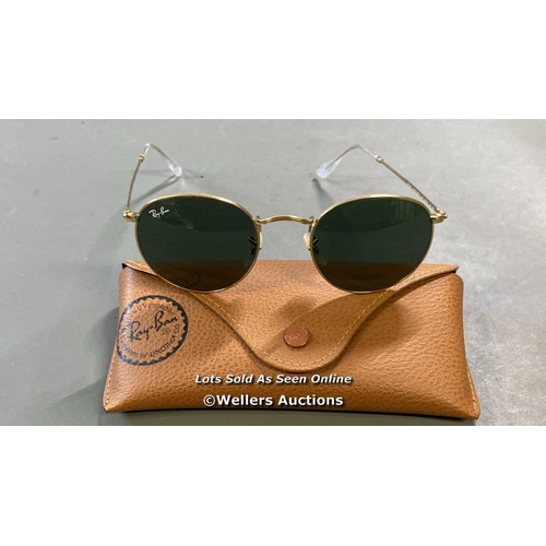 9560 - RAY-BAN RB3447 ROUND METAL SUNGLASSES INCL. CASE