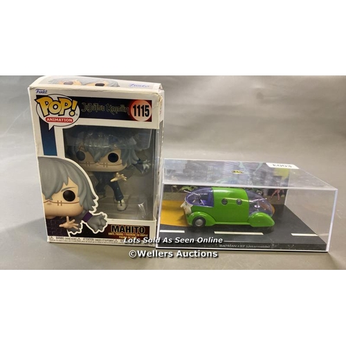 9578 - NEW POP! ANIMATION JUJUTSU KAISEN 1115 MAHITO VINYL FIGURE AND  BATMAN #37 (JOKERMOBILE) MINIATURE