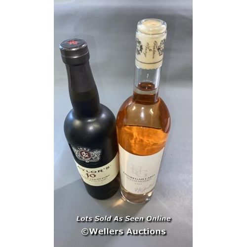 9583 - NEW TAYLOR FLADGATE TAYLOR'S 10 YEAR OLD TAWNY PORT WINE 20% VOL. 75CL AND  NEW HENRI GAILLARD WINE ... 