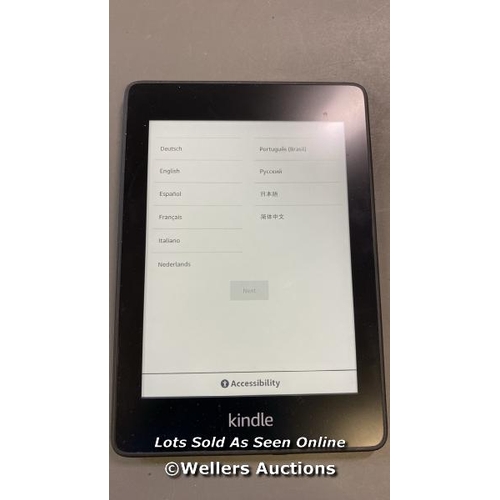 9588 - AMAZON KINDLE PAPERWHITE MODEL PQ94WIF - FACTORY SETTINGS RESTORED