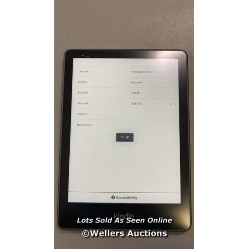 9590 - AMAZON KINDLE PAPERWHITE - 11TH GENERATION, MODEL M2L3EK - FACTORY SETTINGS RESTORED