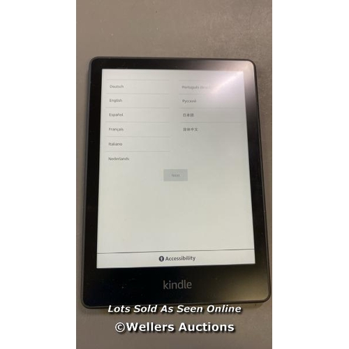 9591 - AMAZON KINDLE PAPERWHITE - 11TH GENERATION, MODEL M2L3EK - FACTORY SETTINGS RESTORED