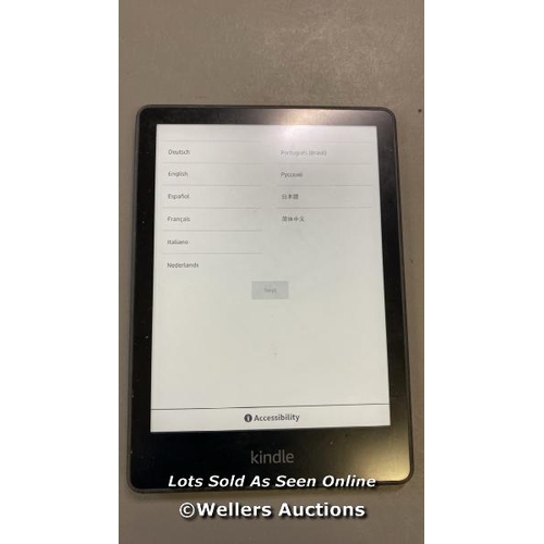 9593 - AMAZON KINDLE PAPERWHITE MODEL PQ94WIF - FACTORY SETTINGS RESTORED