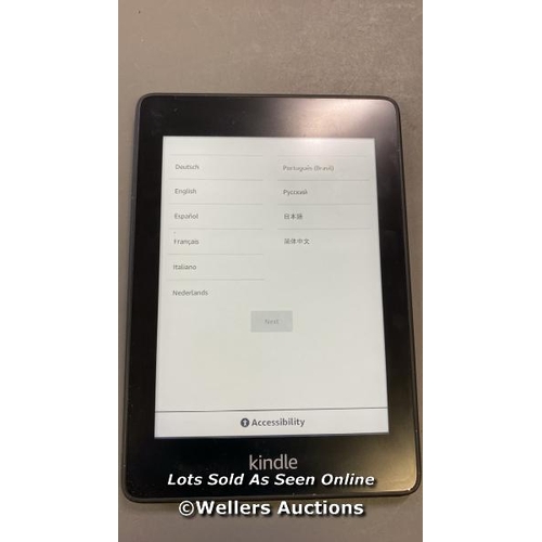 9594 - AMAZON KINDLE PAPERWHITE MODEL PQ94WIF - FACTORY SETTINGS RESTORED