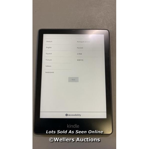 9603 - AMAZON KINDLE PAPERWHITE - 11TH GENERATION (2021), MODEL M2L4EK - FACTORY SETTINGS RESTORED