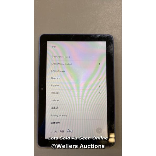 9610 - AMAZON FIRE HD 8, MODEL R2SP8T - FACTORY SETTINGS RESTORED