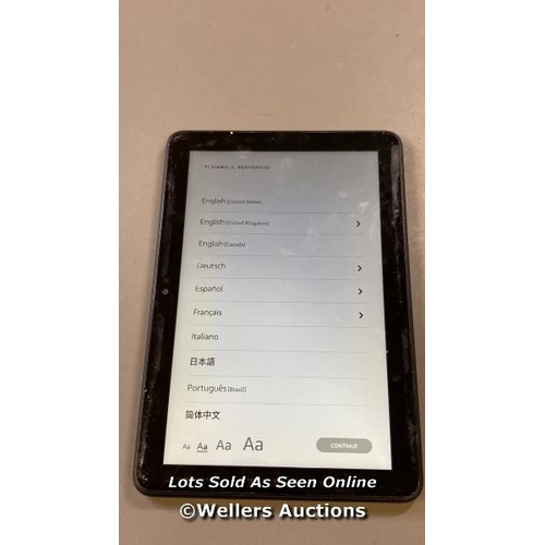 9613 - AMAZON FIRE HD 8, MODEL K72LL4 - FACTORY SETTINGS RESTORED