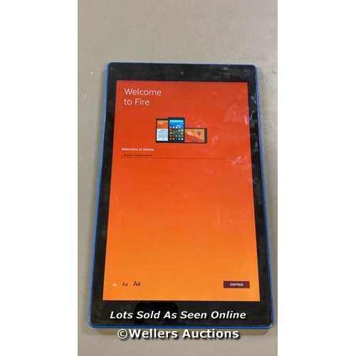 9620 - AMAZON FIRE HD 10 - 7TH GENERATION (2017), MODEL SL056ZE - FACTORY SETTINGS RESTORED