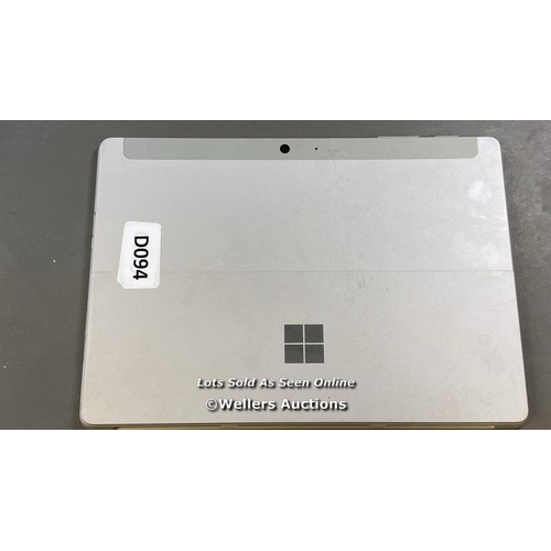 9634 - MICROSOFT 1901, 4GB RAM, 64GB HD, INTEL PENTIUM GOLD 6500Y @ 1.10GHZ, SN: 0B333DH213833F - PROFESSIO... 