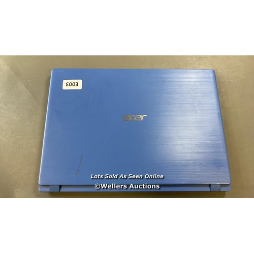 9659 - ACER ASPIRE 1, 4GB RAM, 64GB HD, INTEL CELERON N4000 @ 1.10GHZ, SN: NXGW9EK00901721A857600 - PROFESS... 