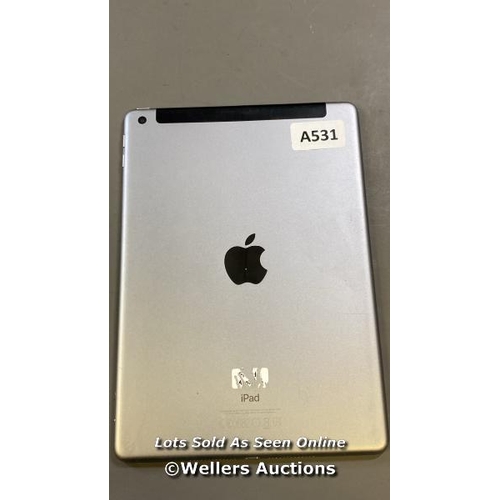 9663 - APPLE IPAD - 5TH GENERATION MODEL A1823, 32GB, SERIAL: GCHV225JHLJJ - SCREEN DAMAGED - ICLOUD UNLOCK... 