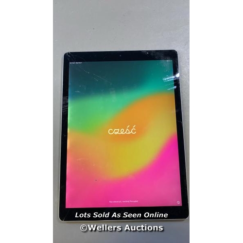 9664 - APPLE IPAD PRO - 2ND GENERATION MODEL A1670, 256GB, SERIAL: F6QXQ050HND6 - SCREEN DAMAGED - ICLOUD U... 