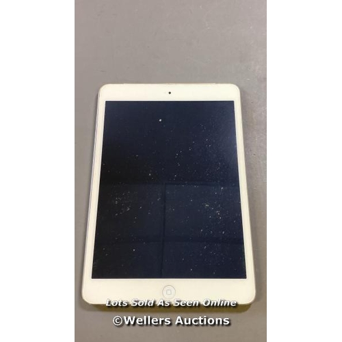 9665 - APPLE IPAD MINI MODEL A1455, 16GB, SERIAL: DLXJR7FVF19M - SMALL SCREEN DAMAGE - ICLOUD UNLOCKED AND ... 