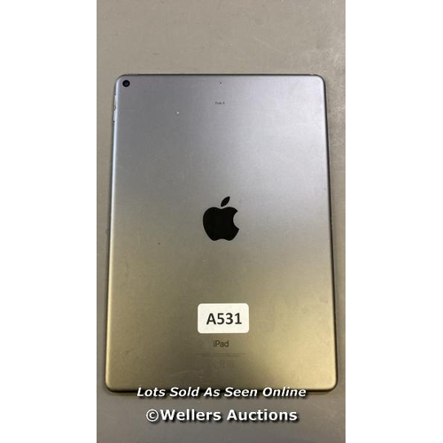 9667 - APPLE IPAD AIR - 3RD GENERATION (2019) MODEL A2152, 64GB, SERIAL: F9FCL2Q4LMPD - ICLOUD UNLOCKED AND... 