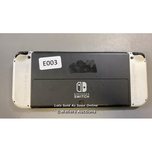 9685 - NINTENDO SWITCH OLED, MODEL HEG-001, SN: XTJ70064811461 - FACTORY SETTINGS RESTORED