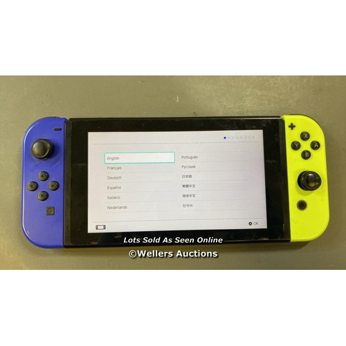 9687 - NINTENDO SWITCH, MODEL HAC-001 - FACTORY SETTINGS RESTORED