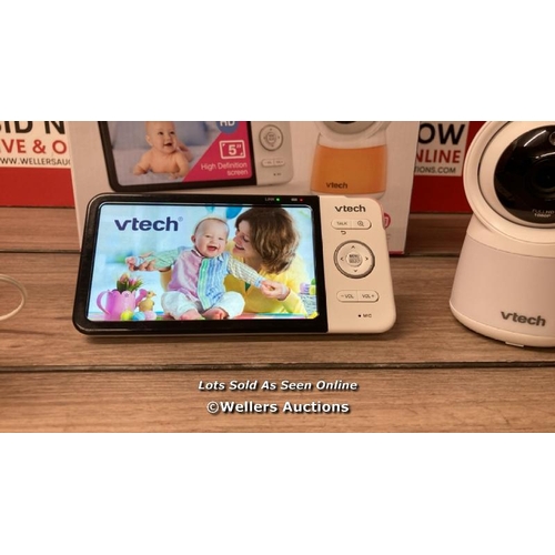 2063 - VTECH RM5754HD 5INCH SMART WI-FI 1080P VIDEO BABY MONITOR / POWERS UP / SIGNS OF USE / E70