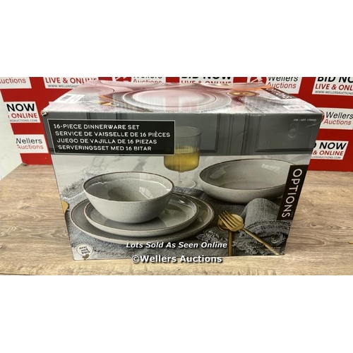 2076 - OVER & BACK STONEWARE DINNERWARE SET / APPEARS NEW OPEN BOX / E65