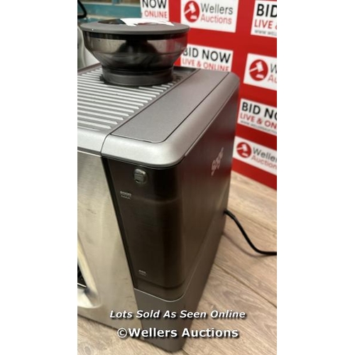 2087 - SAGE BARISTA EXPRESS BES875BSS PUMP COFFEE MACHINE / POWERS UP / SIGNS OF USE / E60